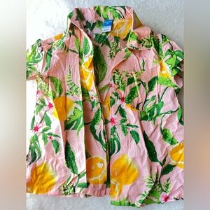 Old Navy Toddler Button Up Tropical Shirt